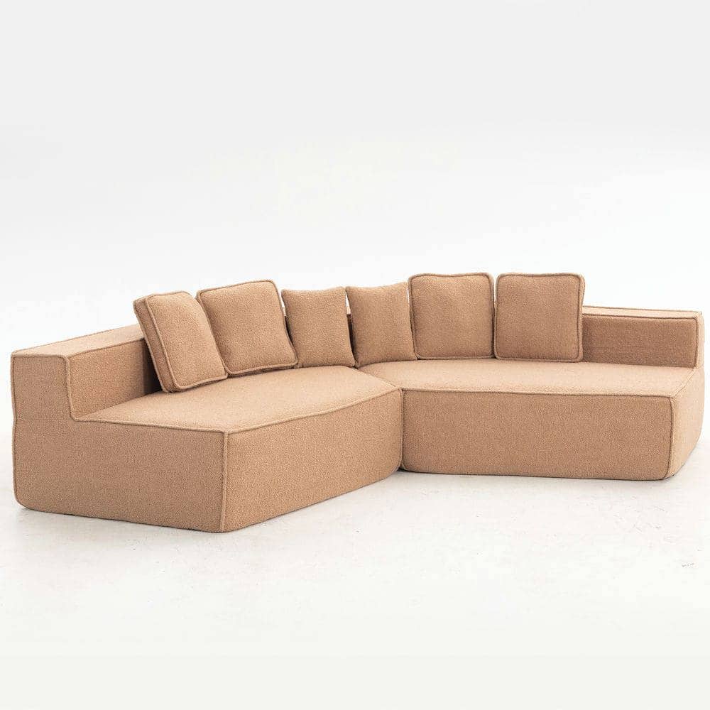Kadyn 132" Oversized Teddy Modular Sofa