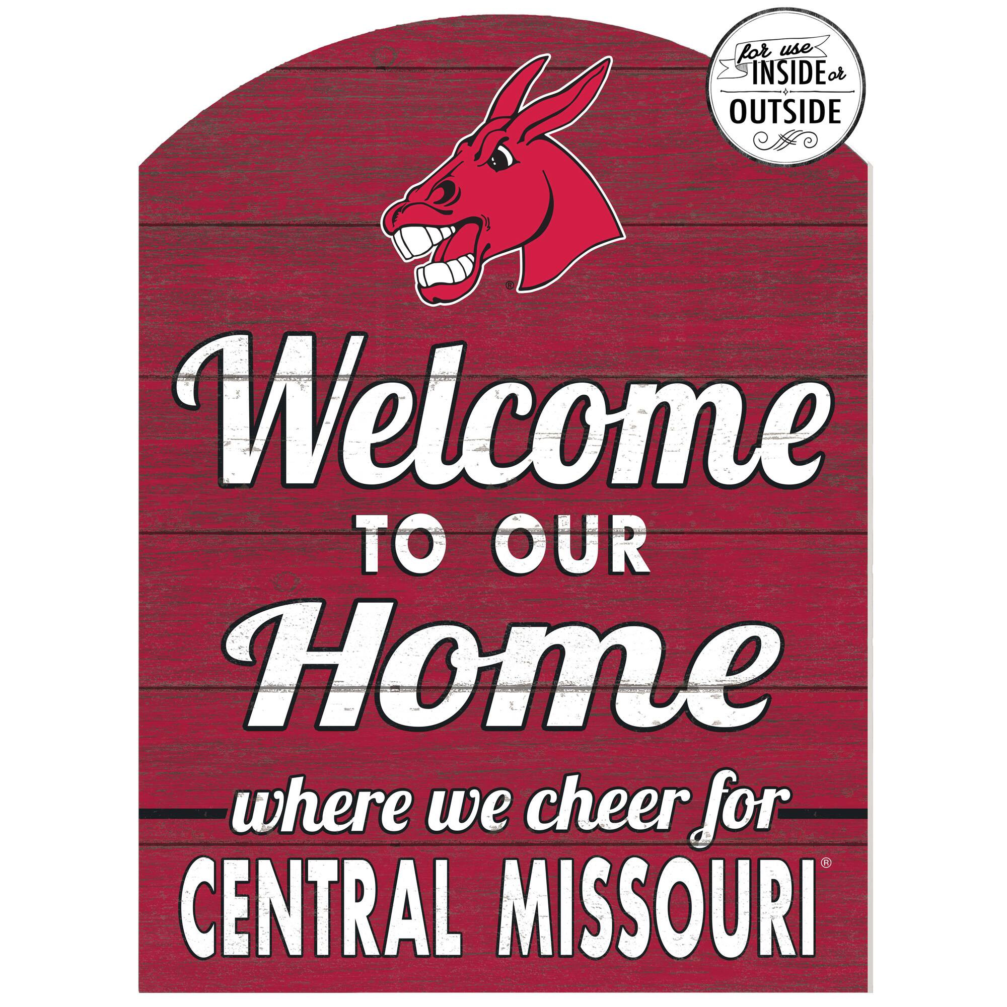 Central Missouri Mules 16'' x 22'' Indoor/Outdoor Marquee Sign