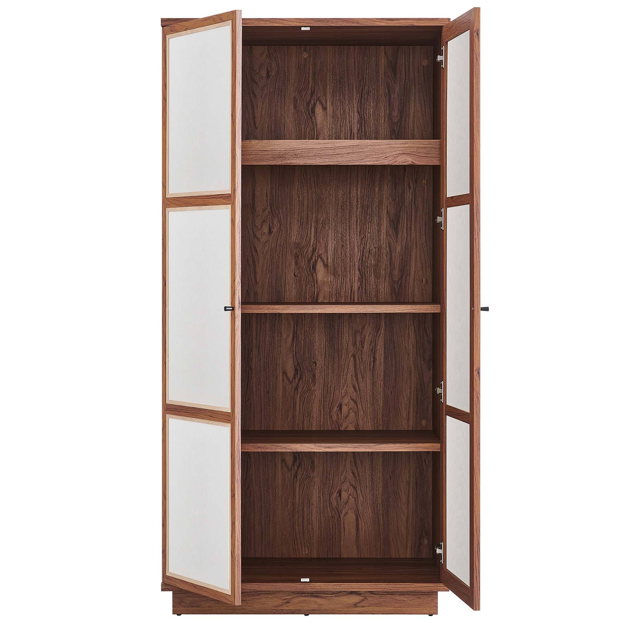 Alt View 6. Modway - Capri 70" Tall Wood Grain Storage Cabinet by Modway - Walnut.