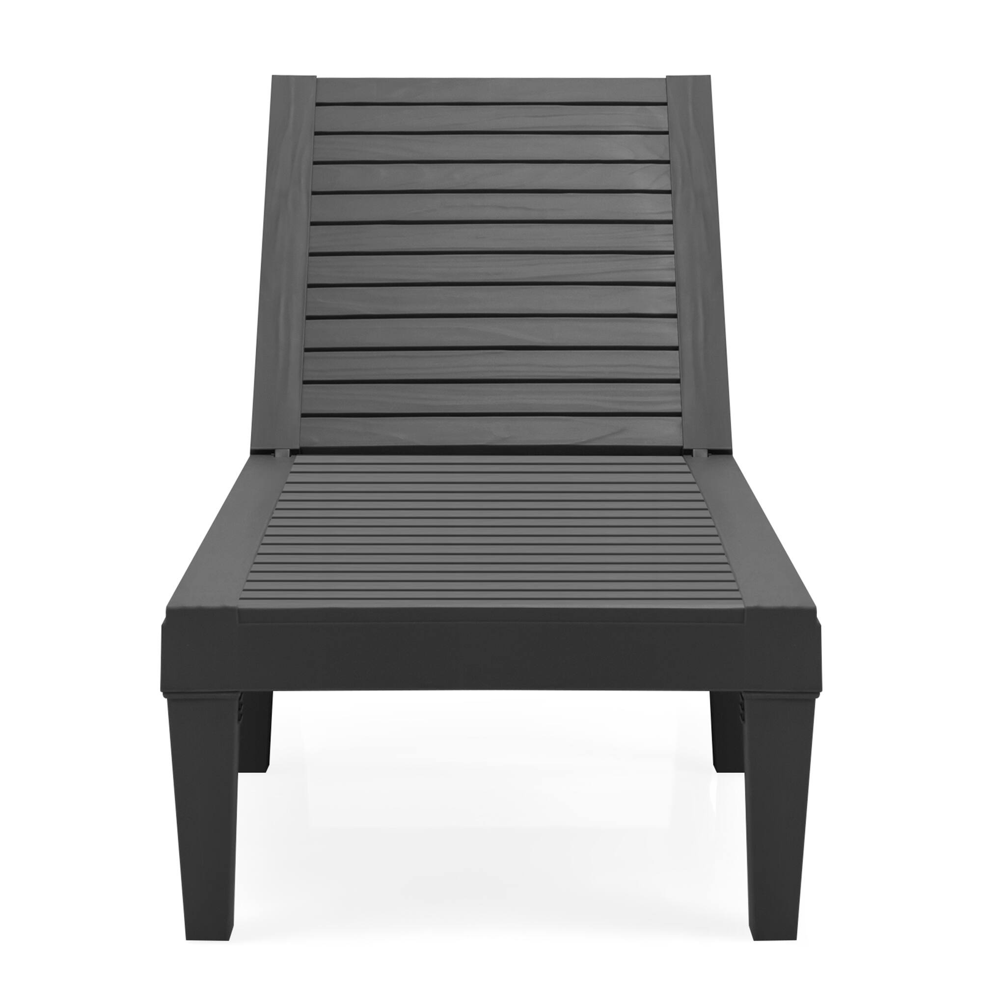 Alt View 8. Gymax - Gymax Patio Outdoor Chaise Lounge Chair Recliner w/ Adjustable Backrest Black - Black.