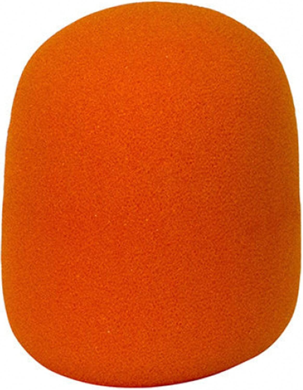 Alt View 4. On Stage Stands - On-Stage Foam Windscreen (Orange) (ASWS58-O) - Orange.