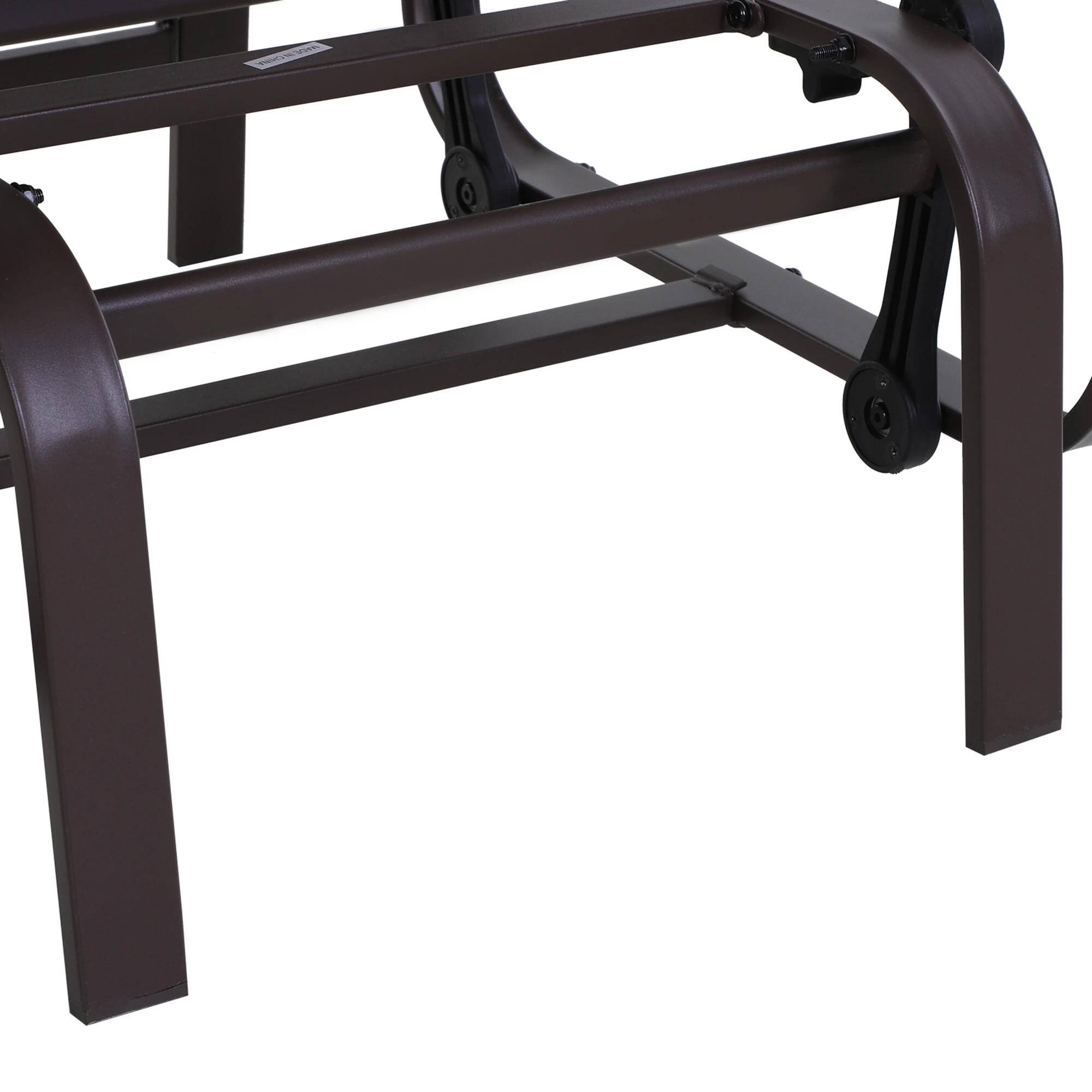 Left. Resenkos - Resenkos Single Person Swing, Comfortable Headrest, Durable Metal Mesh, 352 lbs Capacity, Ideal for Patio, Brown - Brown.