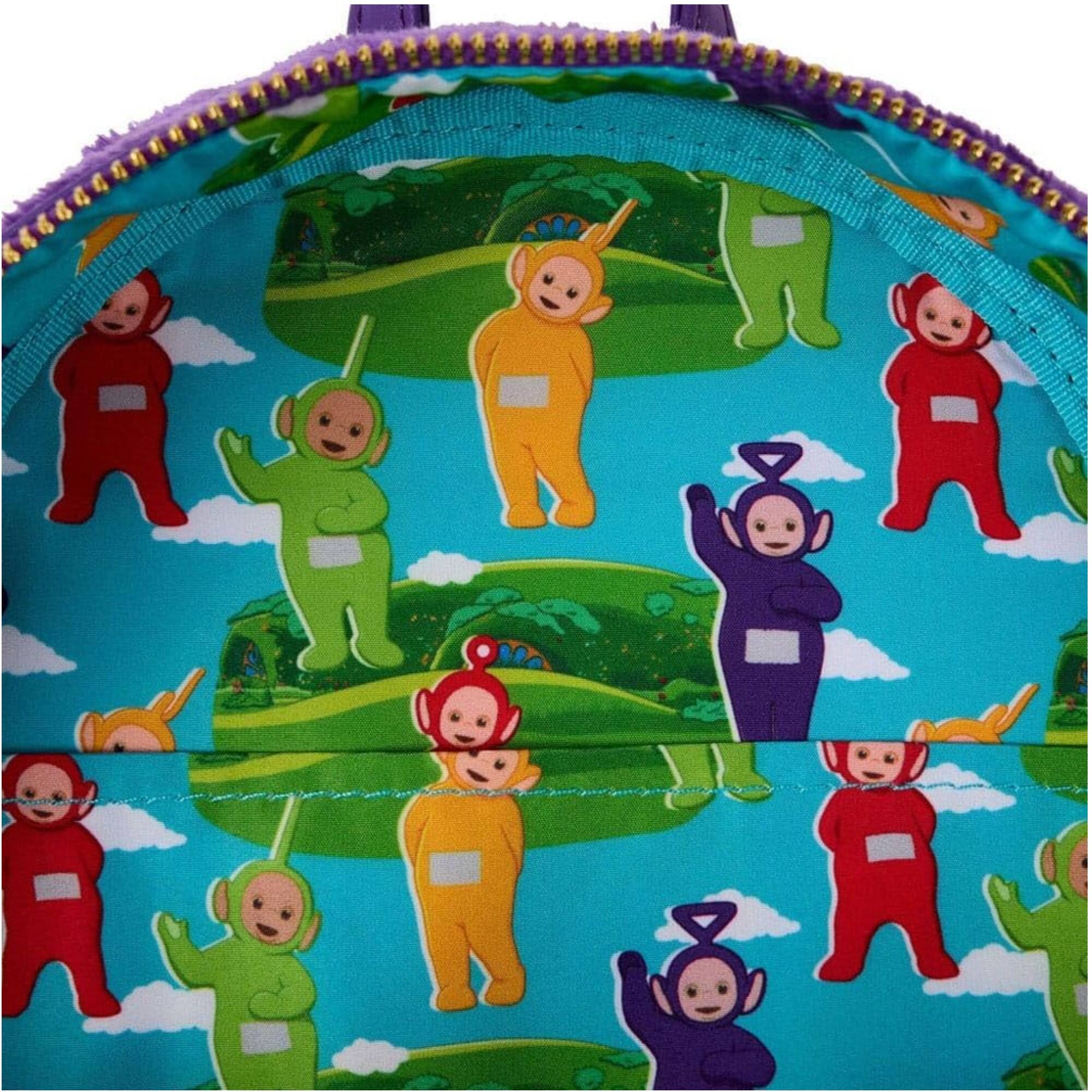 Alt View 4. LoungeFly - Loungefly Teletubbies Tinky-Winky Purple Mini Backpack - Multicolored.