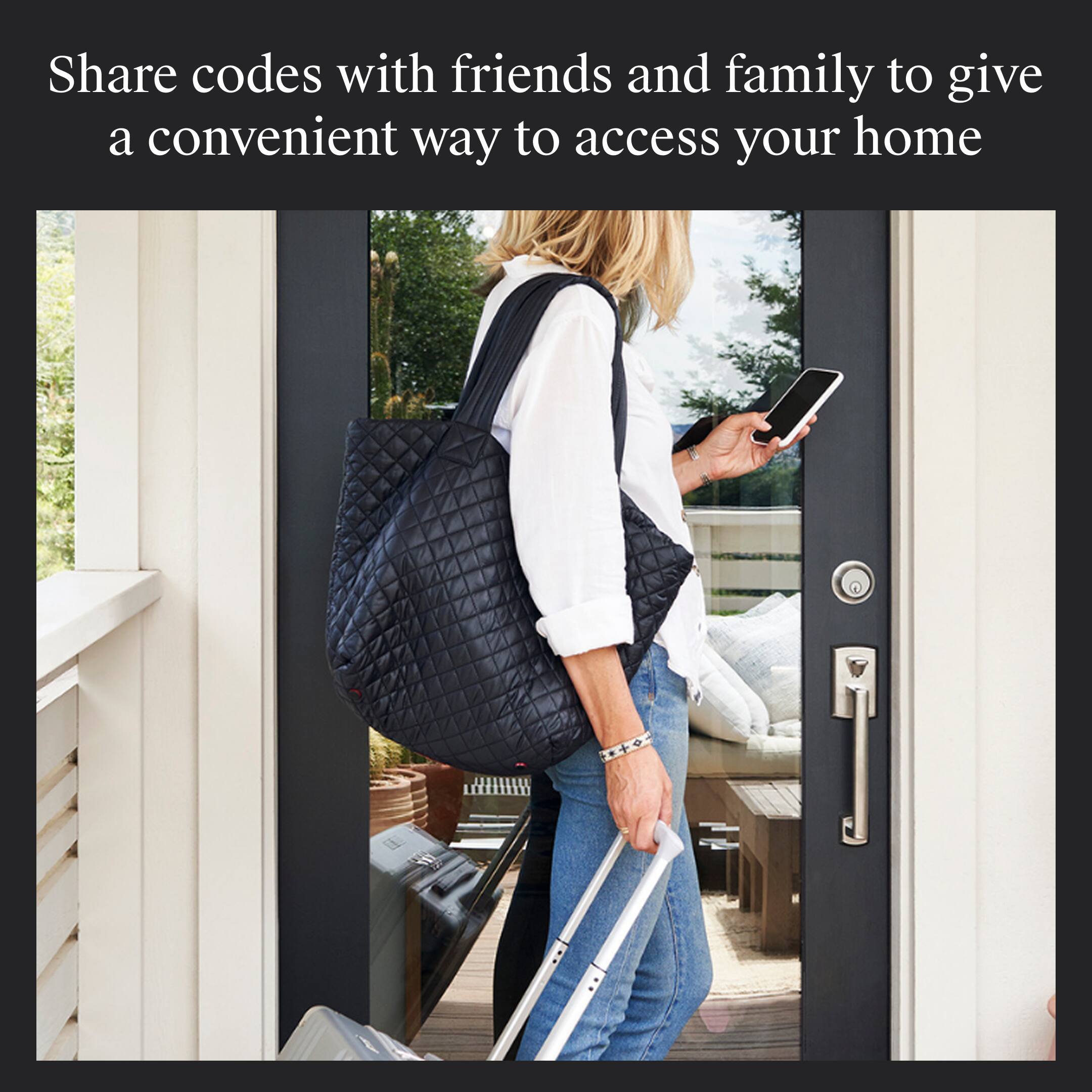 Share codes with friends and family to give a convenient way to access your home