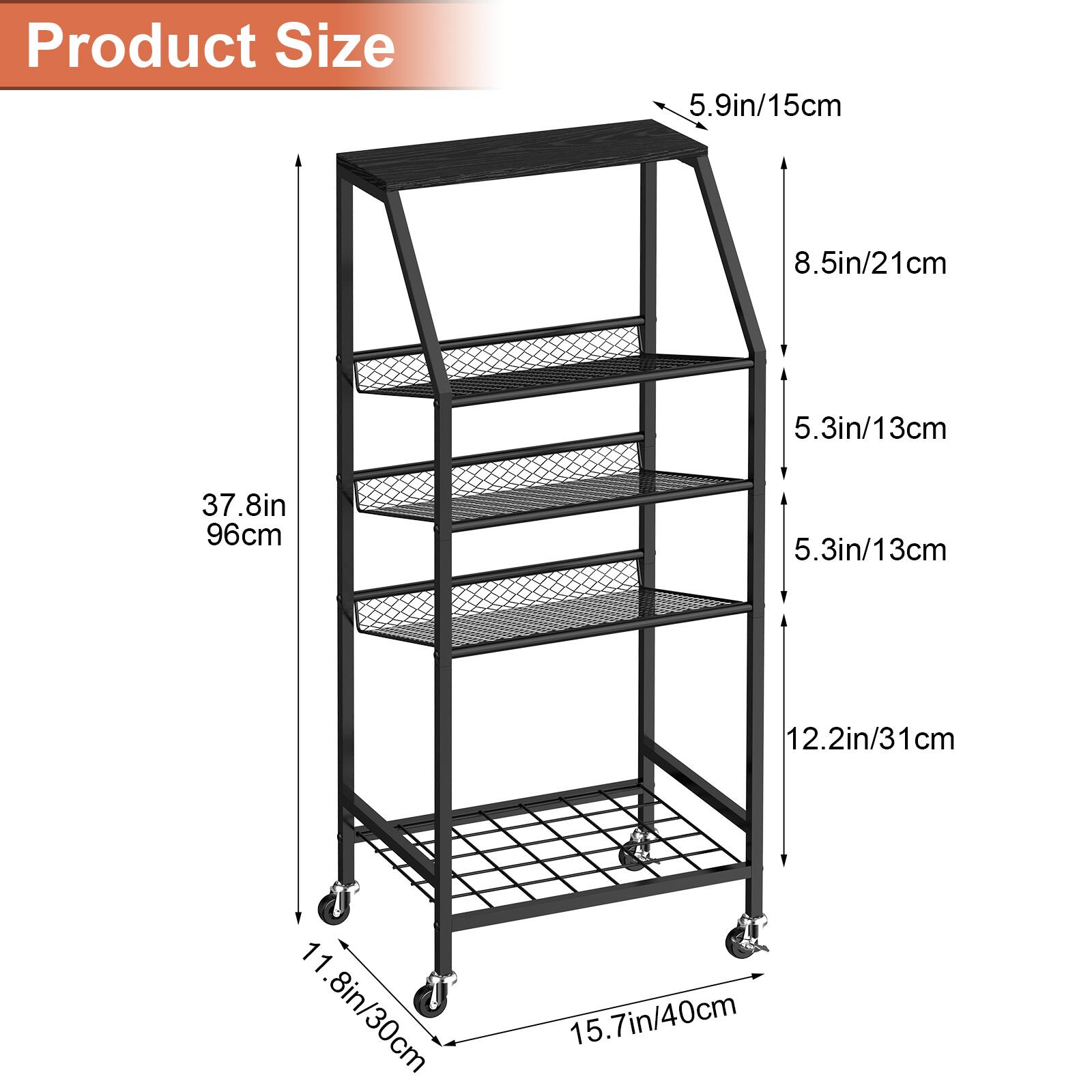 Product Size

- 5.9in/15cm
- 8.5in/21cm
- 5.3in/13cm
- 5.3in/13cm
- 12.2in/31cm
- 11.8in/30cm
- 15.7in/40cm
- 37.8in/96cm
