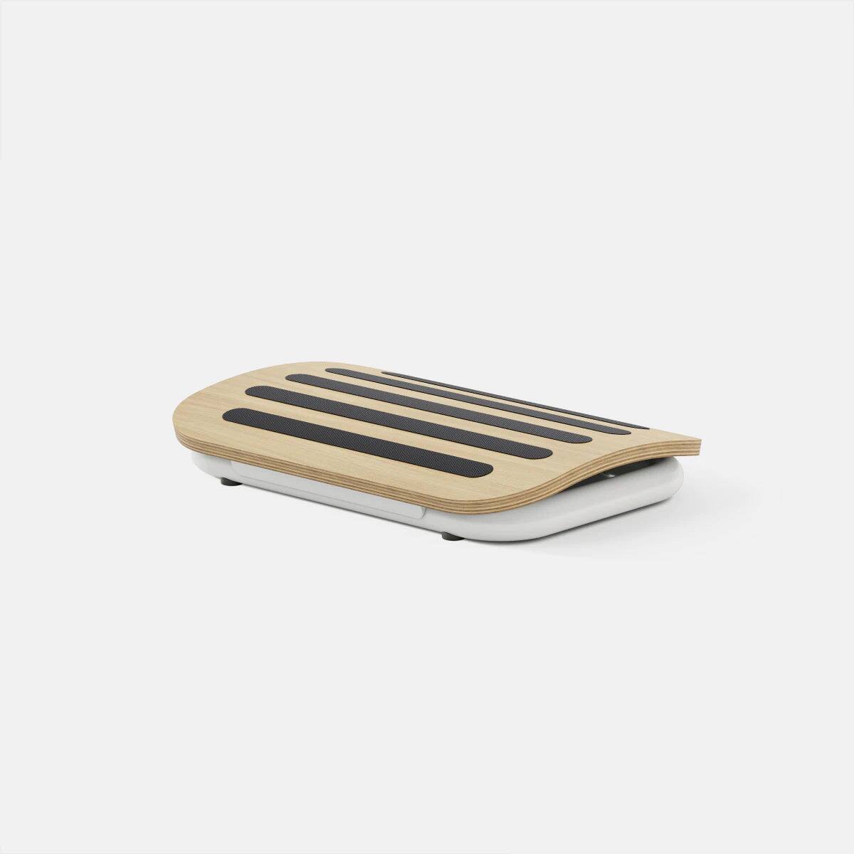 Angle. Branch Furniture - Adjustable Footrest – Ergonomic Comfort & Support for Healthier Posture at Any Desk - Woodgrain.