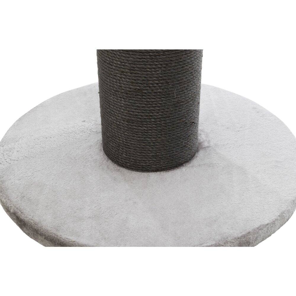 Alt View 5. TRIXIE - Pepino Sisal 35" Scratching Post with Plush Platform Bed and Dangling Cat Toy - Gray.