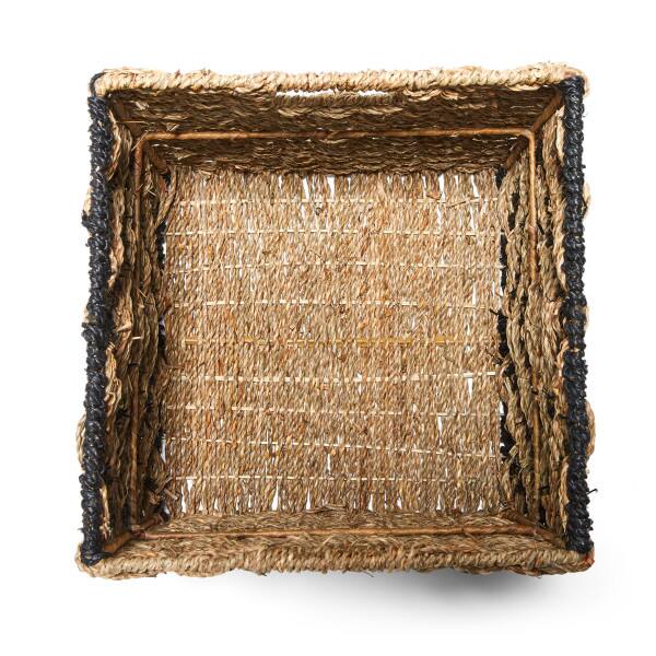 Alt View 3. Finch - Finch Botswana Two Tone Woven Basket, Set of 3, Natural - Natural.
