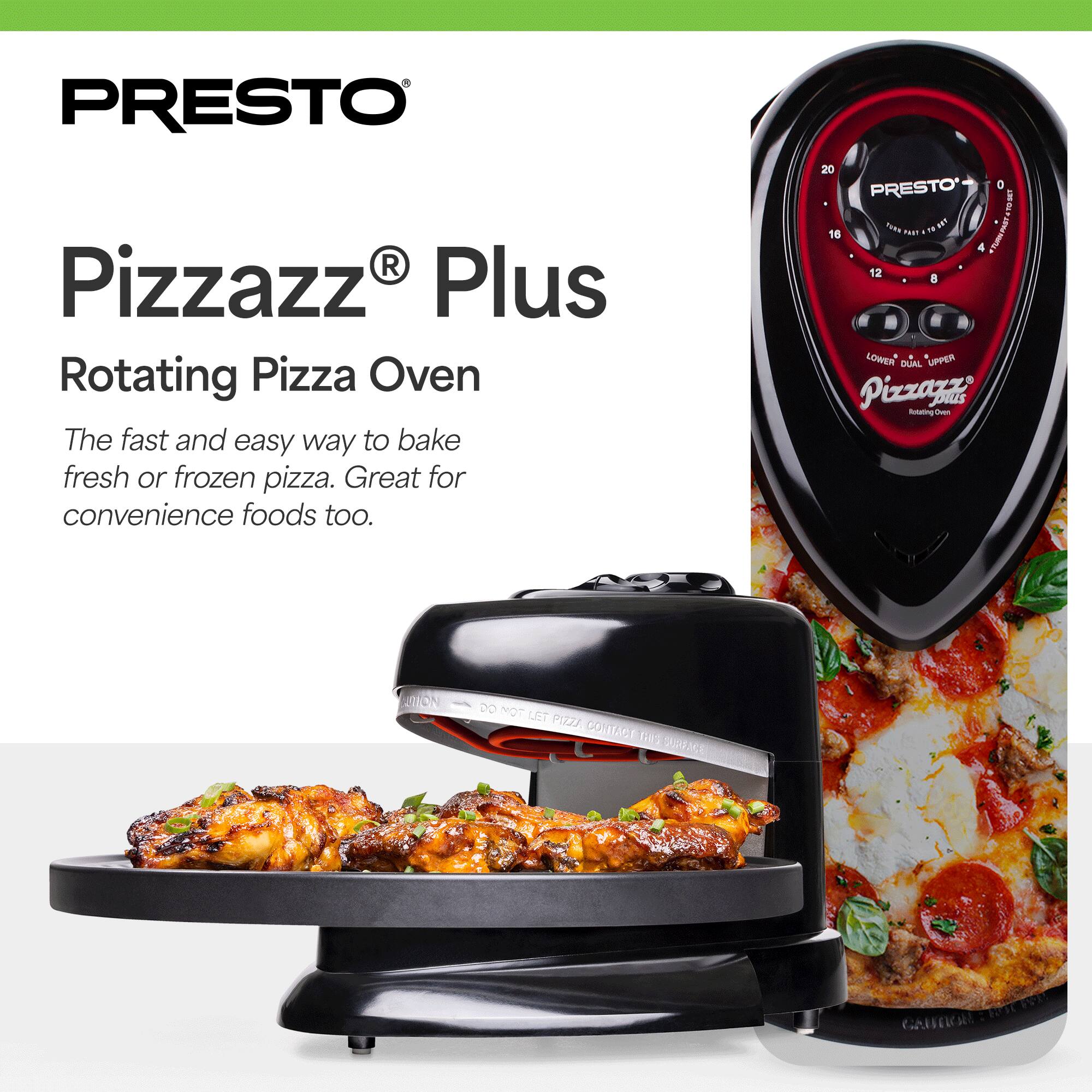 Presto Pizzazz Plus Rotating Pizza Oven, Bake 7 12