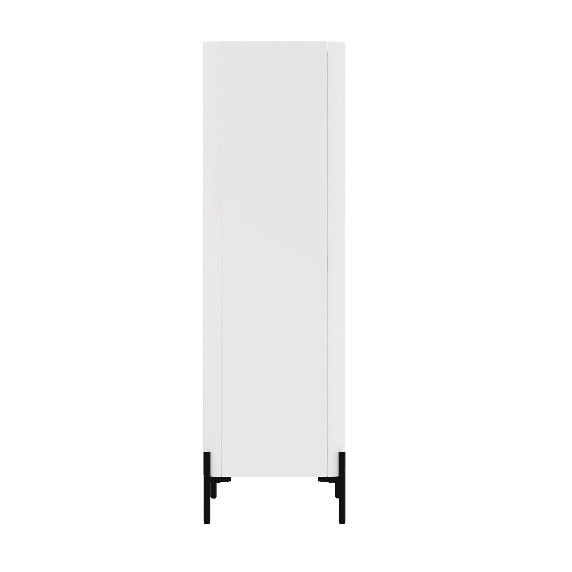 Alt View 4. Manhattan Comfort - Abbey Modern 32" Tempered Glass Bookcase Cabinet - White.