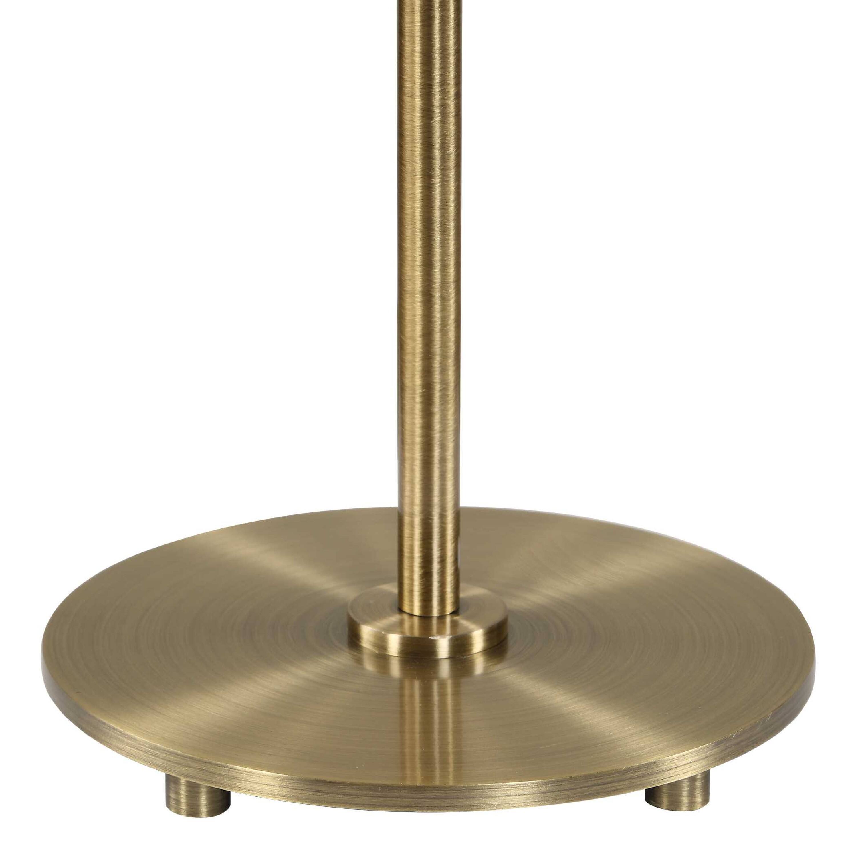 Alt View 1. Manhattan Lane - Table Lamp Set of 2, Linen Shades - Antique Brass, Off White.