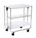 Angle. Honey-Can-Do - Modern Foldable Kitchen Cart with Wheels and Metal Basket - White/Chrome.