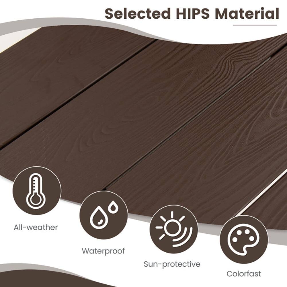 Selected HIPS Material  
- All-weather  
- Waterproof  
- Sun-protective  
- Colorfast