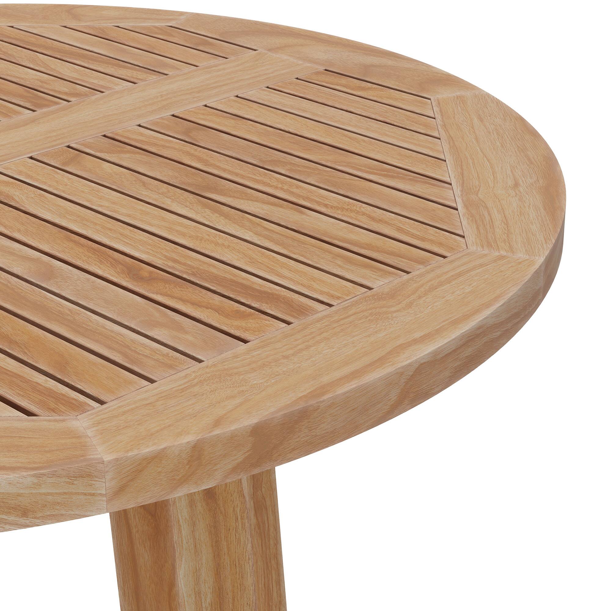 Alt View 3. Modway - Wellspring 36" Outdoor Patio Teak Wood Bar Table by Modway - Natural.