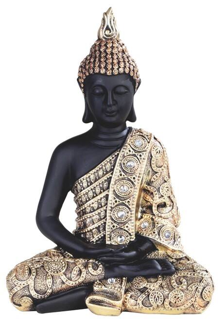 Front. FC Design - FC Design 9.5"H Meditation Buddha Figurine Statue Desk Tabletop Home Decor Gift - Multi-Color.