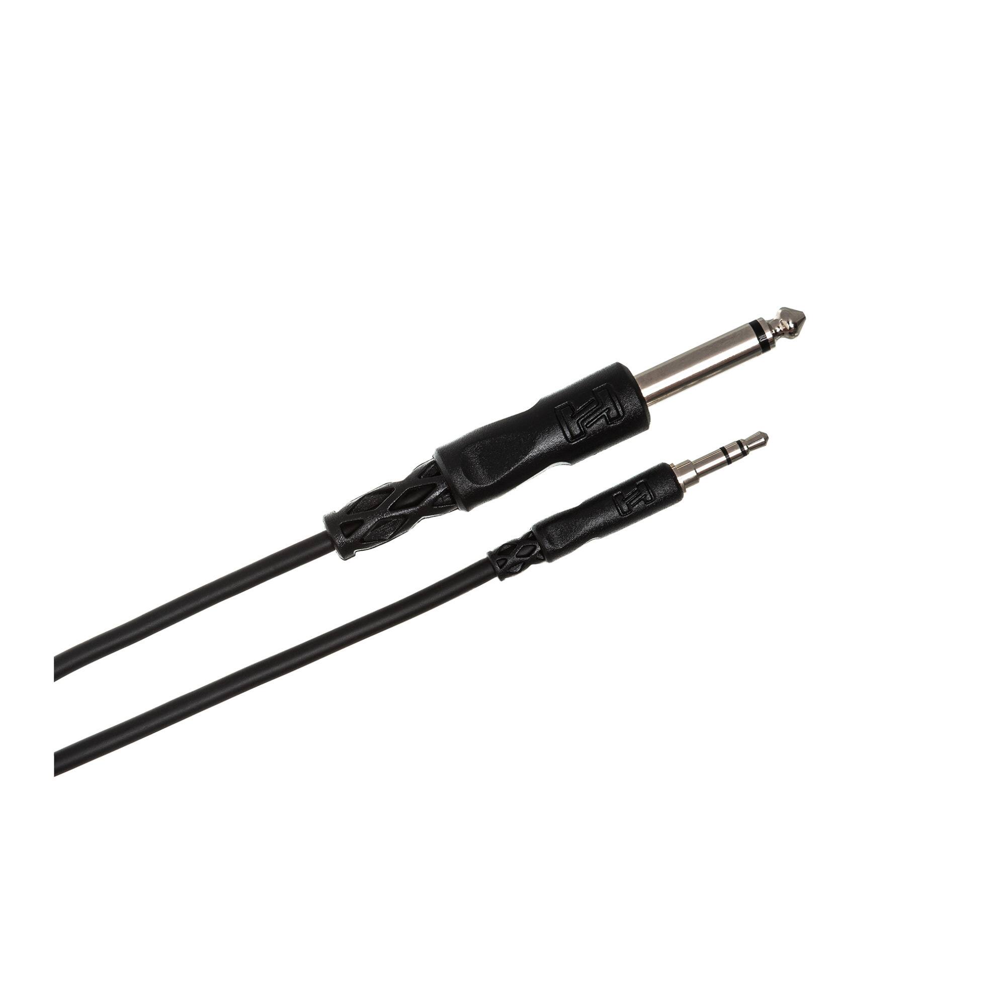 Angle. HOSA - Hosa Mono Interconnect 1/4 in TS to 3.5 mm TRS (5-Ft).