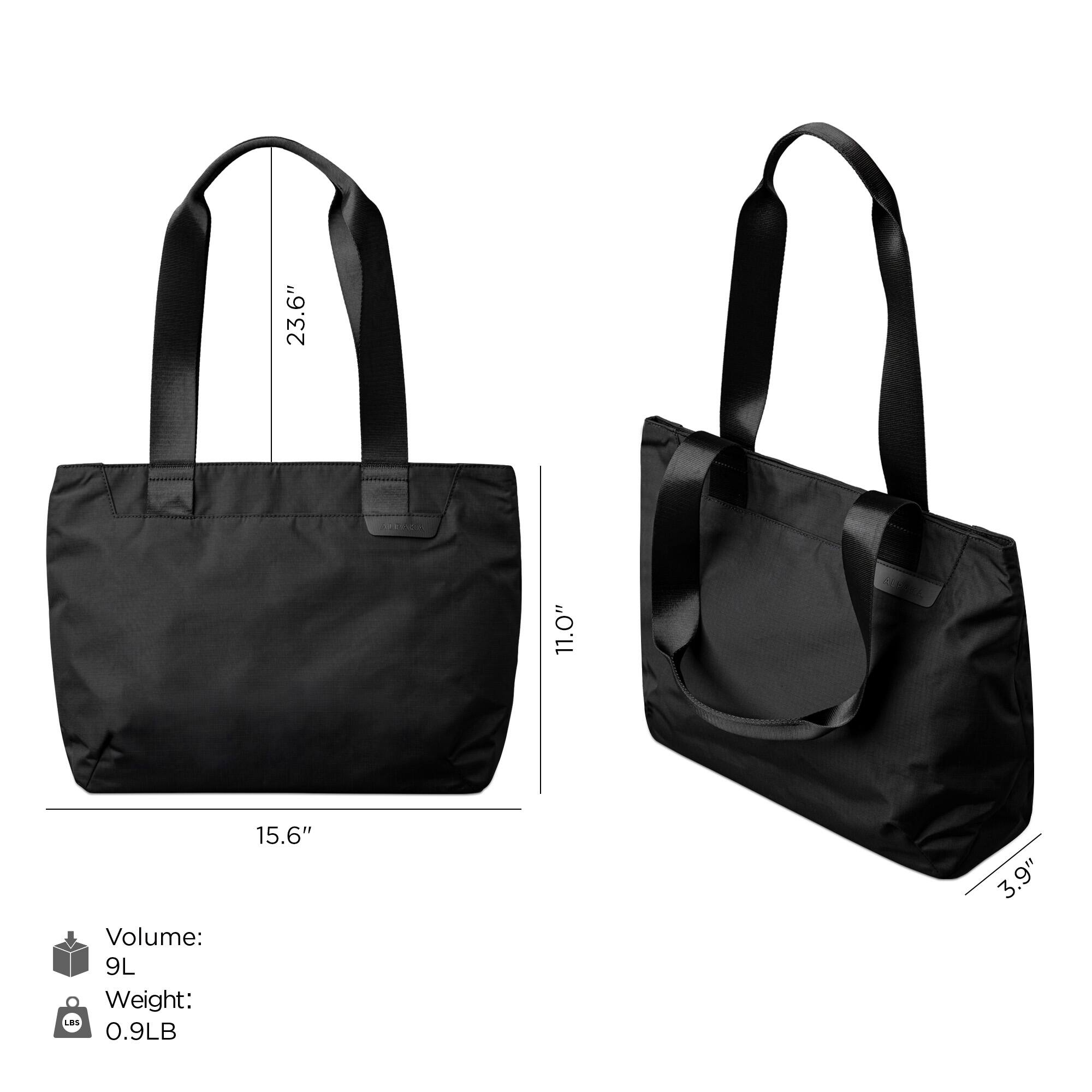 23.6" x 11.0" x 3.9"  
Volume: 9L  
Weight: 0.9LB  
15.6"
