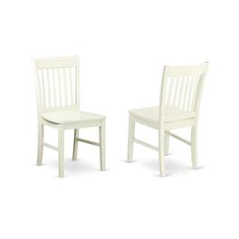East West Furniture - 3 Piece Dining Room Table Set Includes 1 Wood Dining Table and 2 Linen White Kitchen Chairs with - Multi-Color