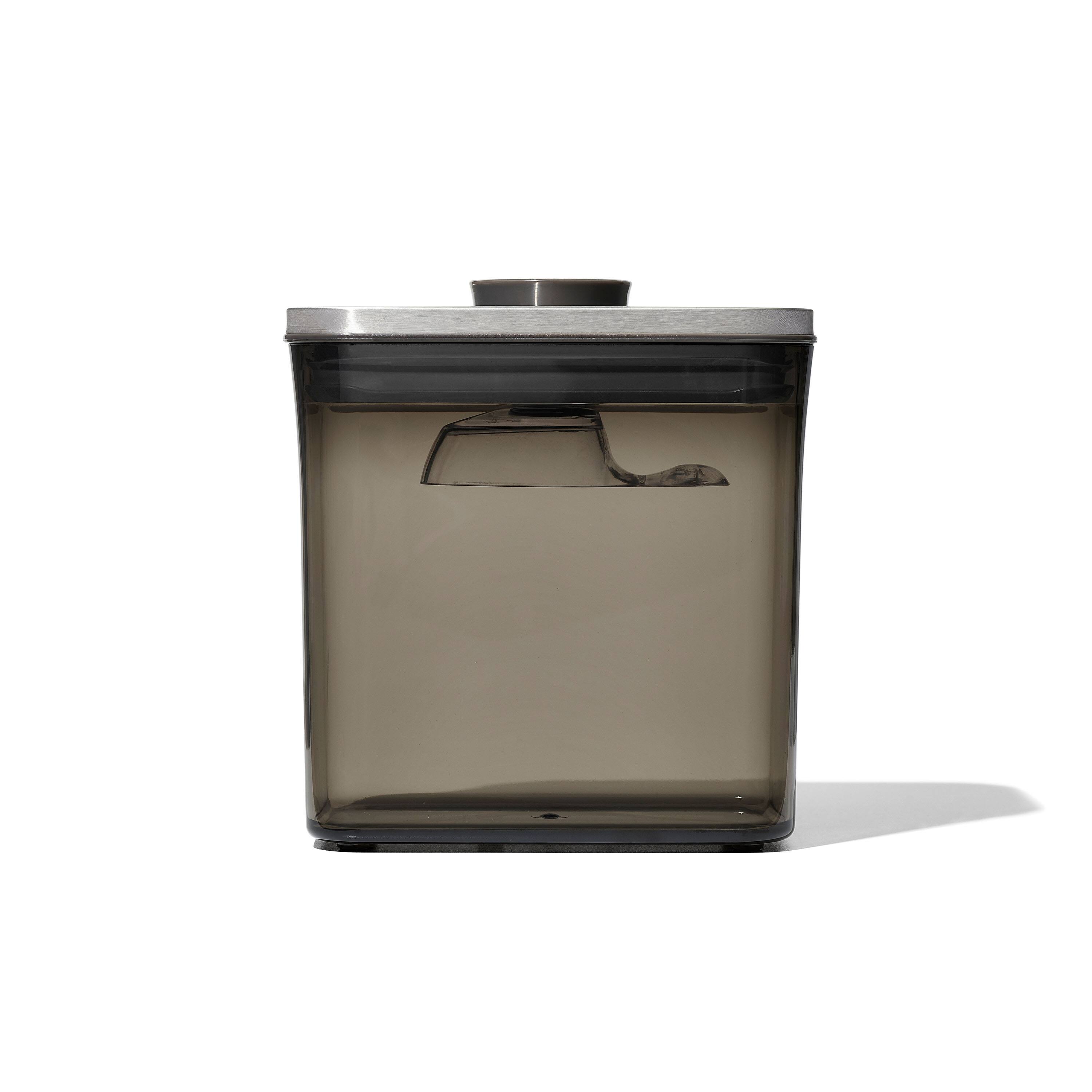 Angle. OXO - STL Coffee Pop with Scoop  - 1.7 QT / 1.6 L - Clear.