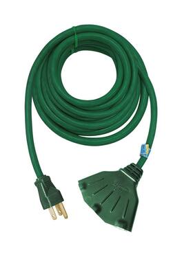 ProjeX - Indoor or Outdoor 50 ft. L Triple Outlet Cord 16/3 - Green