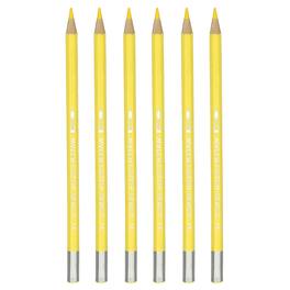 Unique Bargains - Watercolor Pencil, 6Pcs Water Soluble Pencils for Blending, Coloring, Sketch Drawing, Painting - Light Yellow