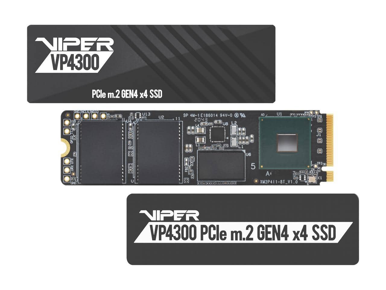 Patriot Viper VP4300 1TB M.2 Gen4 NVMe SSD – DRAM, Heatsink