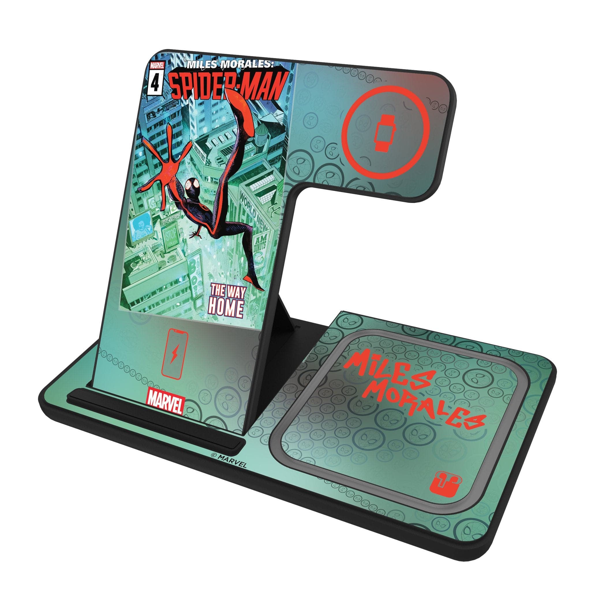 Keyscaper - Marvel Classic Cover 3 in 1 Charging Station - Miles Morales