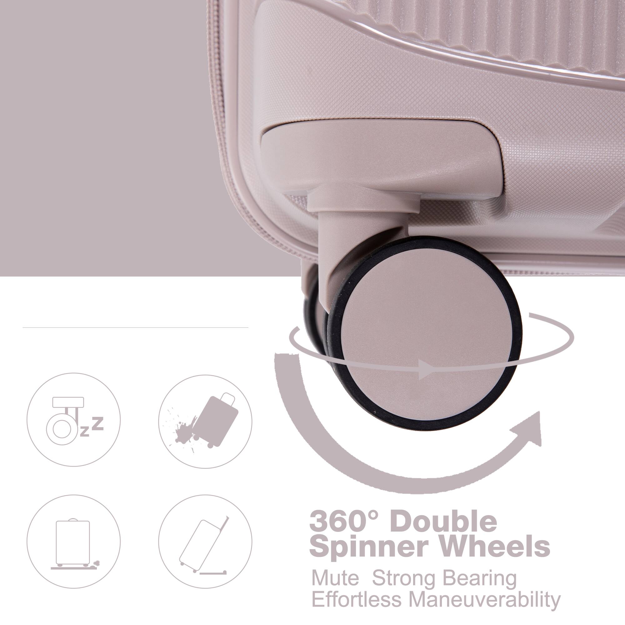 360° Double Spinner Wheels  
Mute Strong Bearing  
Effortless Maneuverability