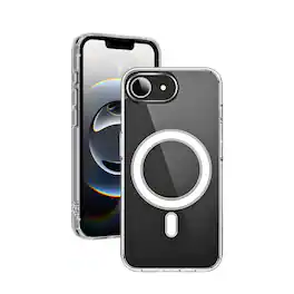 Qixxronics - Magnetic Case for iPhone 16e Cellphone Magnetic Cover Shockproof Slim Phone Case - Clear