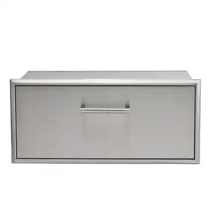 Front. Coyote Outdoor Living - Coyote Outdoor Living 32" Single Storage Drawer - Stainless Steel.