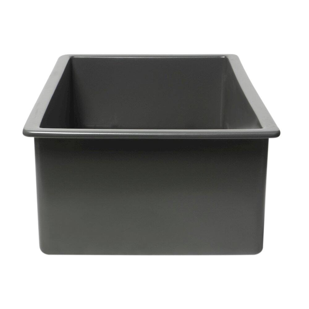 Alt View 4. Alfi - ALFI brand 32 x 19 Fireclay Single Bowl Undermount / Drop In Kitchen Sink with Grid - Grey.