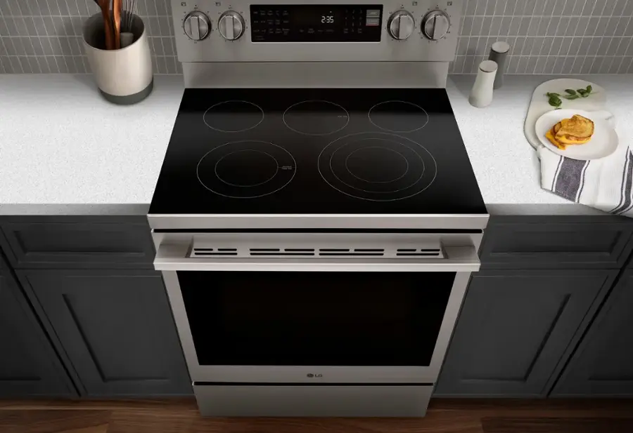 Alt View 22. LG - 6.3 Cu. Ft. Freestanding Electric True Convection Smart Range with Air Fry and InstaView - PrintProof Stainless Steel.