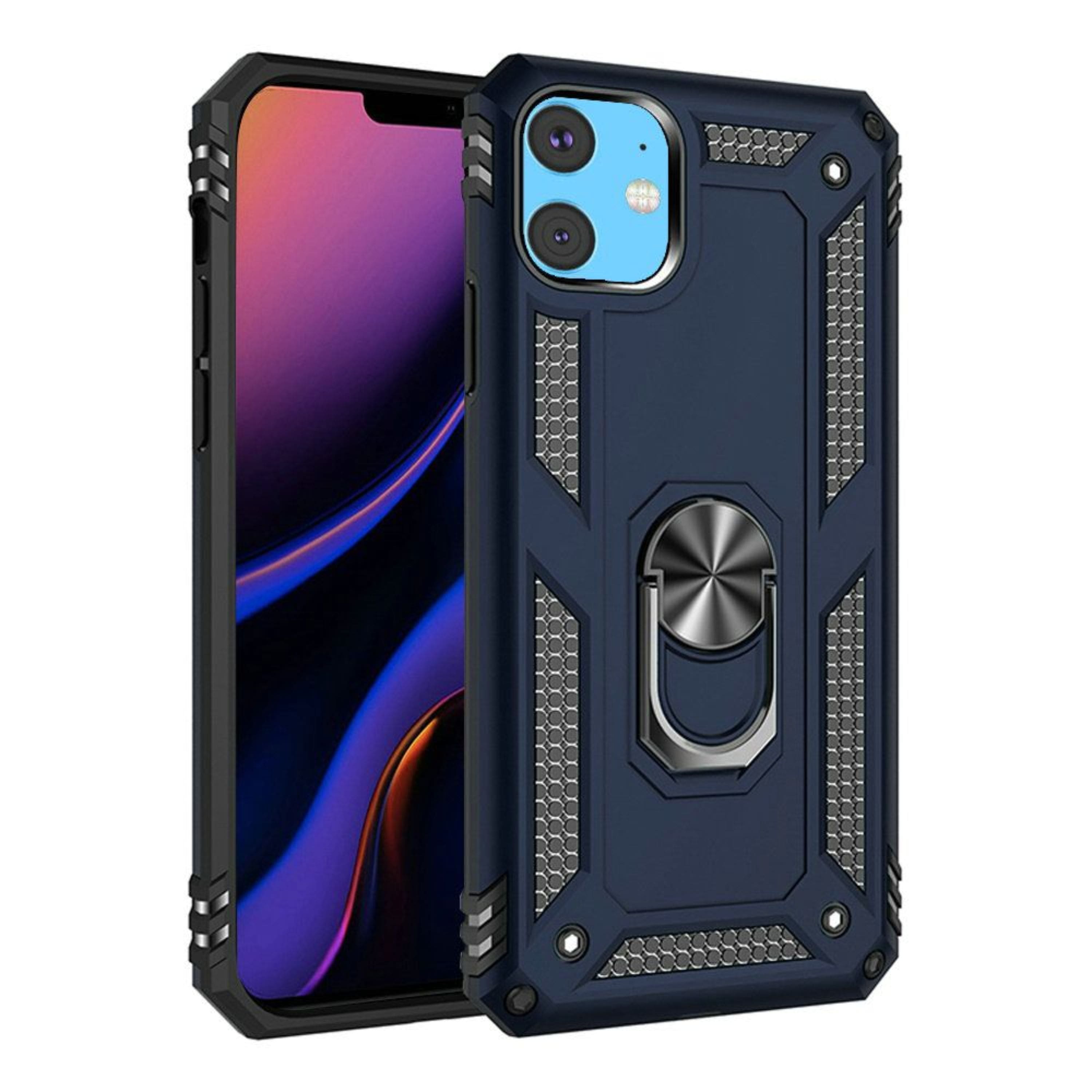 Kitcheniva - Protective Phone Case With Magnetic Kickstand 2 Pcs Tempered Glass For iPhone 15 - Blue price history on PriceWatchPro