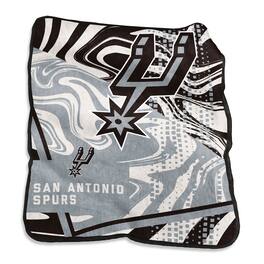 Logo Brands - San Antonio Spurs 50" x 60" Swirl Raschel Throw Blanket - Multicolor