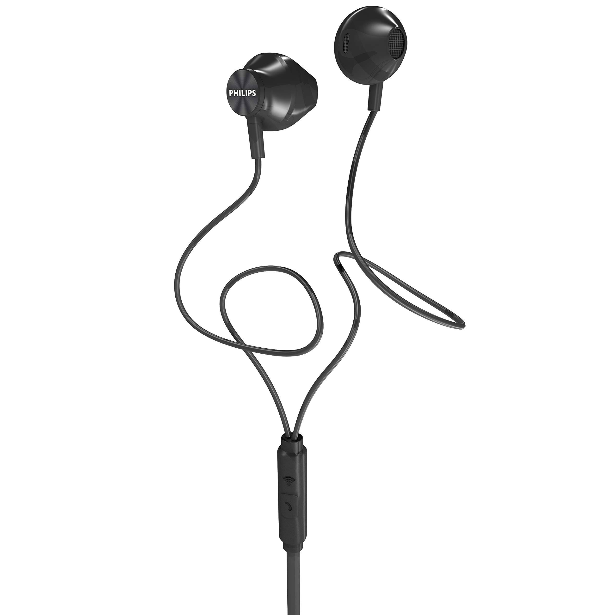 Alt View 4. Philips - Wired In Ear Earbuds With 14.2mm Drivers, Bass Clear Sound, Ergonomic Comfort Fit - Black.