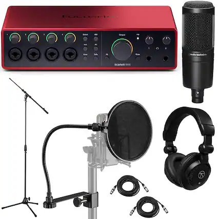 Focusrite - 1: A Selection of ABV Output + snar Al 1 2 Auno Safe Ah Mute audio technica to Scarlett 18i16