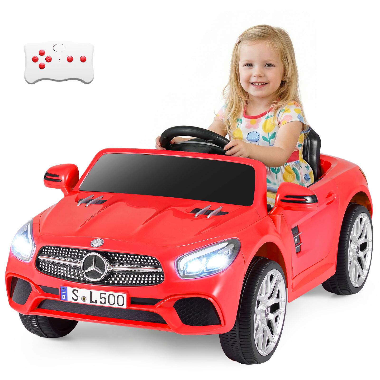 Alt View 9. Costway - Costway Licensed Mercedes-Benz SL R231 Kids Ride on Car 12V Electric Vehicle with Music - Red.
