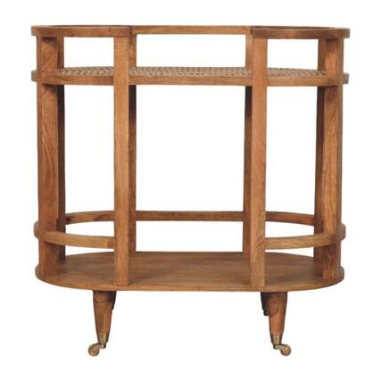 Front. Artisan Furniture - Artisan Furniture Solid Wood Isla Curved Butler Console - Brown.
