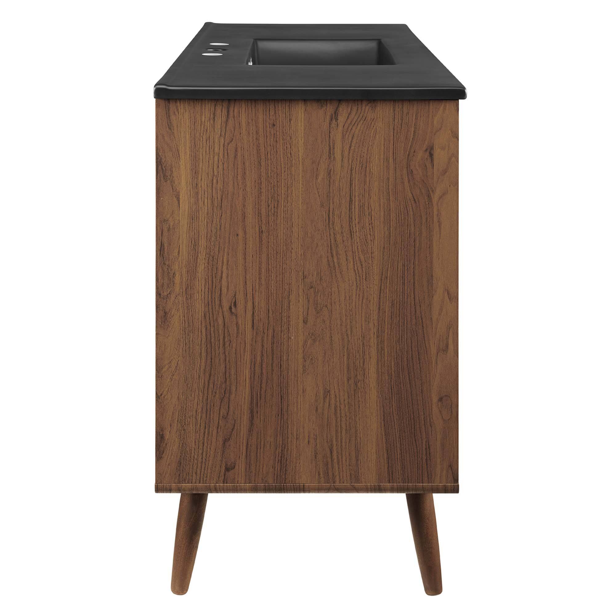 Alt View 1. Modway - Transmit Bathroom Vanity Basin Included - Walnut Black.