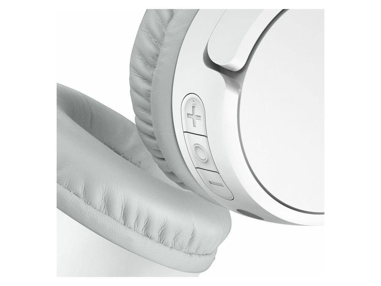 Alt View 3. Belkin - Belkin AUD002btWTV3 SoundForm Mini Wireless On-Ear Headphones for Kids - White - White.