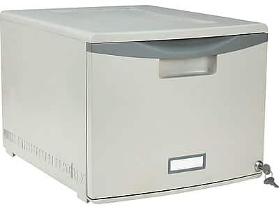 Storex - Stackable Storage Drawer, Plastic - Gray