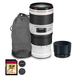 Canon - EF 70-200mm f/4L IS II USM Lens | Telephoto Zoom with IS & Fast Autofocus + More - White