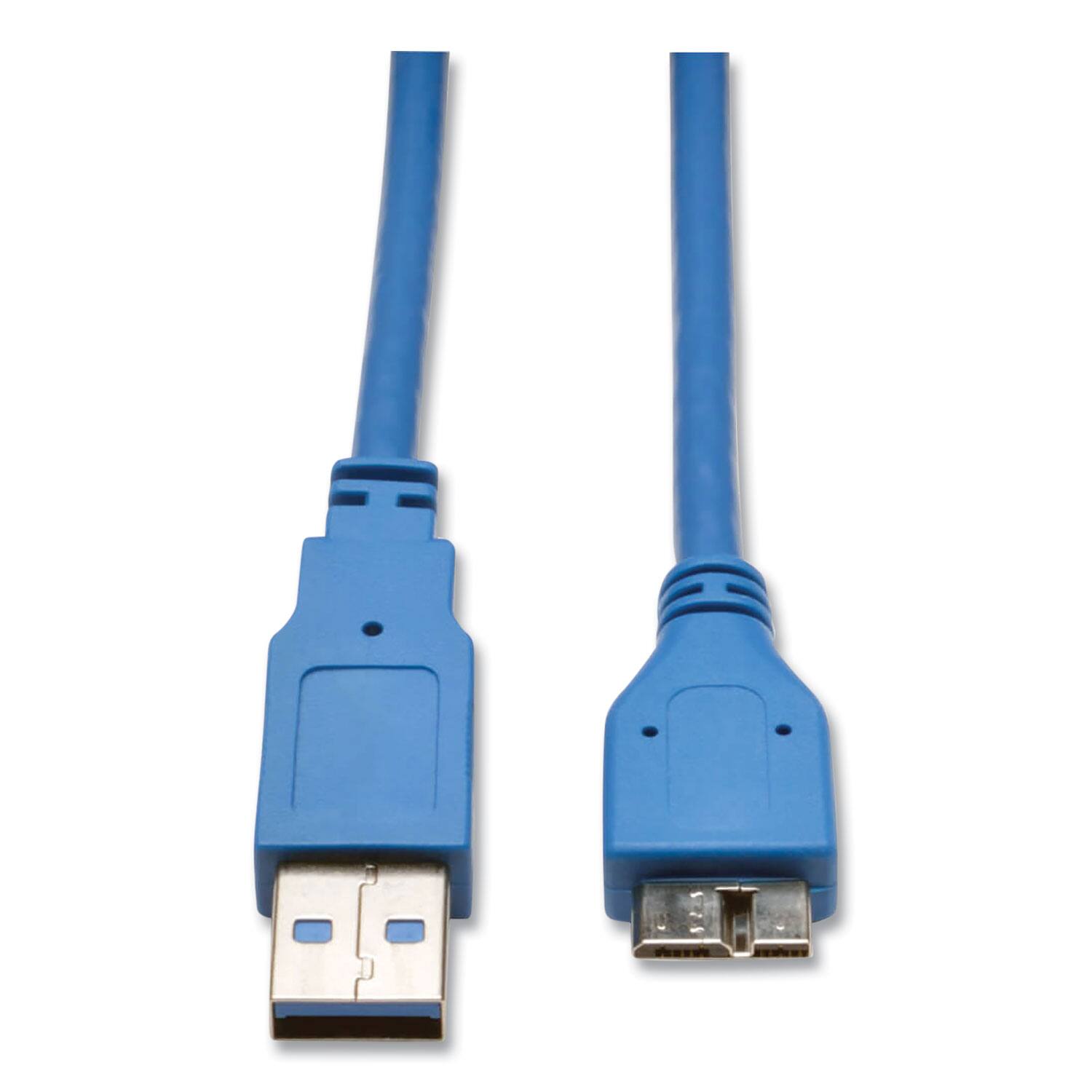 Alt View 2. Tripp Lite - U326-003 3 ft. USB 3.0 SuperSpeed Device Cable - Blue - Blue.