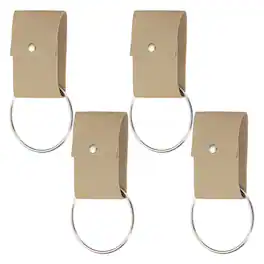Unique Bargains - 4pcs Towel Ring Holder with Loop, Dish Towel Holder Wall Hook, Farmhouse Home Decor for Cabinet Oven Handle Rods - Khaki