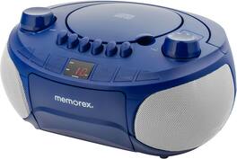 Memorex - BCCD50 AM/FM Top Loading CD & Cassette Player - Blue