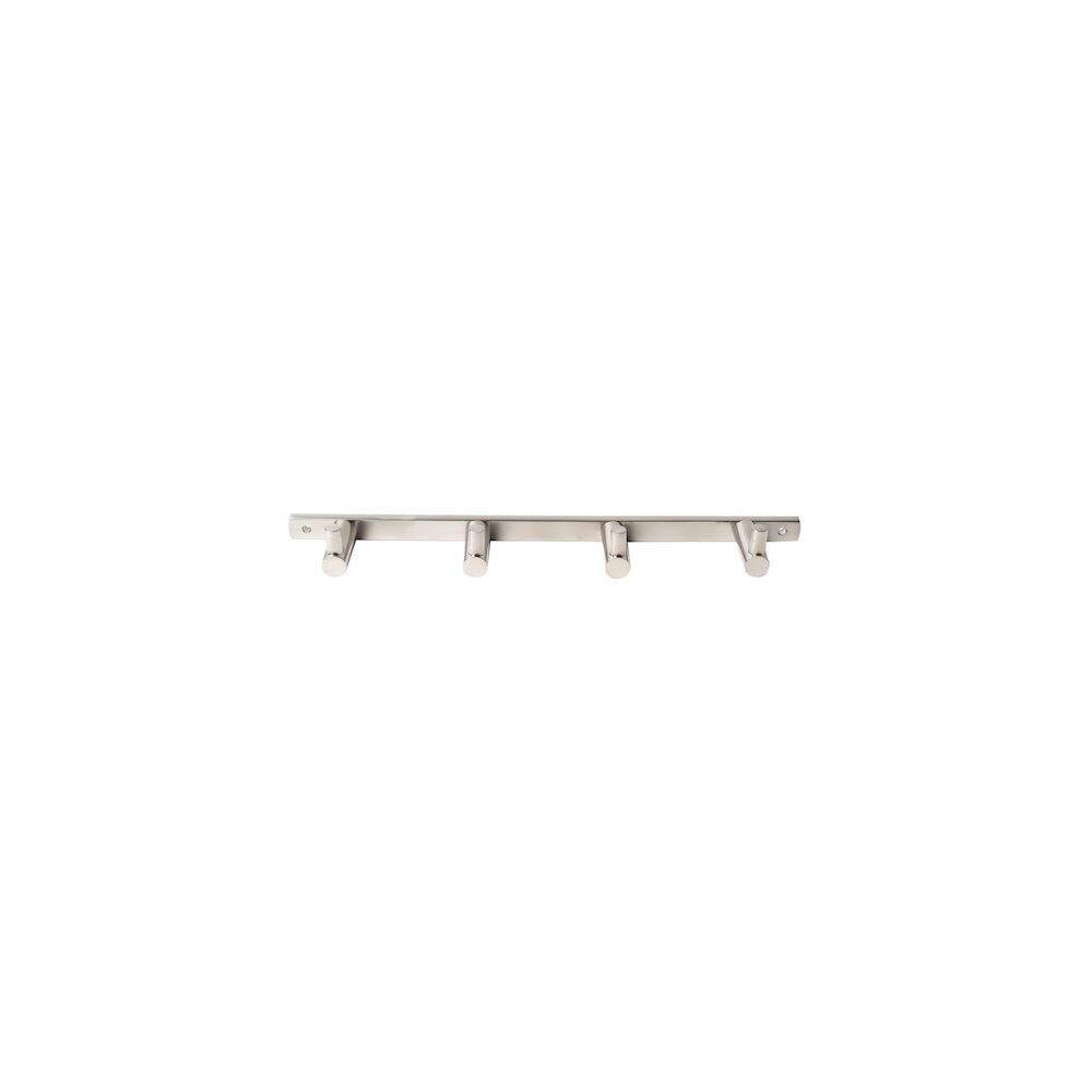 Left. Alfi - Brushed Nickel Wall Mounted 4 Prong Robe / Towel Hook - Silver.