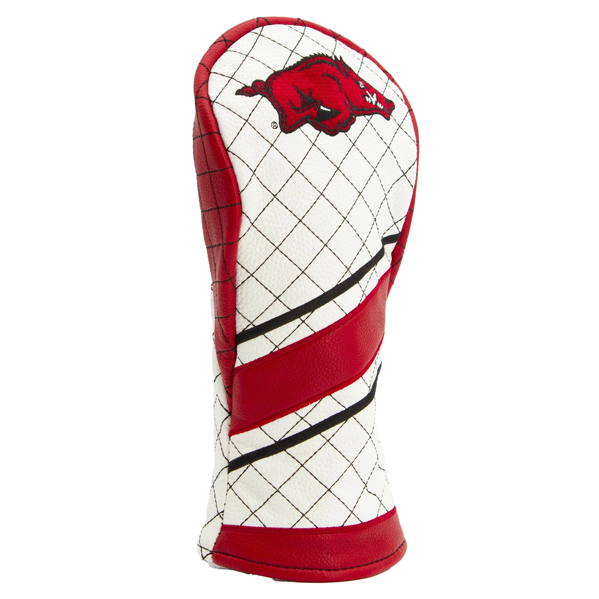 Alt View 2. Team Golf - Arkansas Razorbacks Striped Quilted Fairway Headcover - Multicolor.