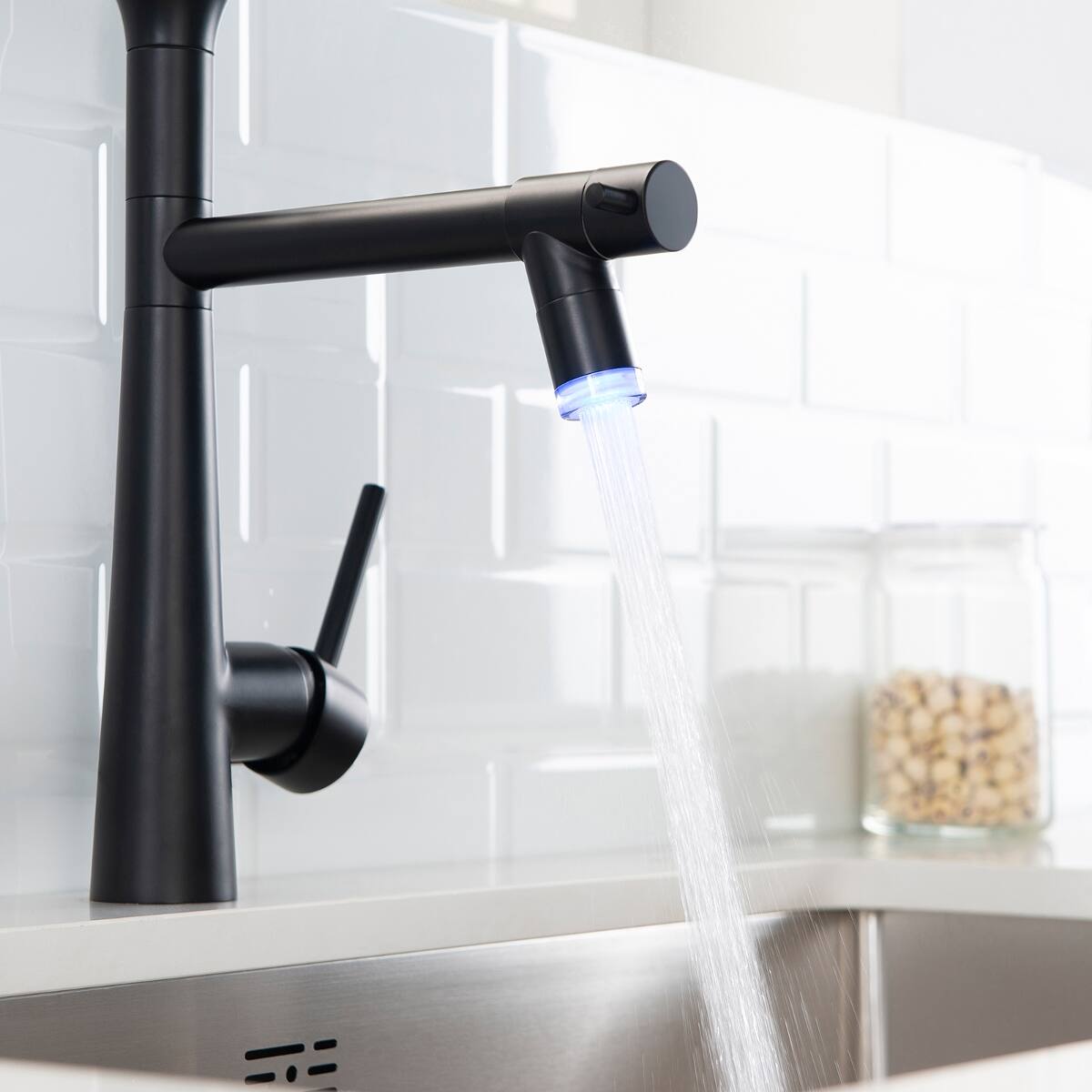 Ropilly Commercial Style Kitchen Faucet Matte Single Handle Pre Rinse ...