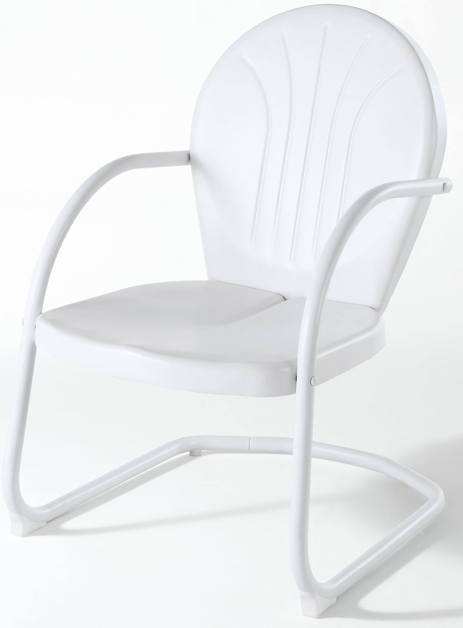 Left. Crosley Furniture - Griffith Retro Outdoor Chair - White Gloss.