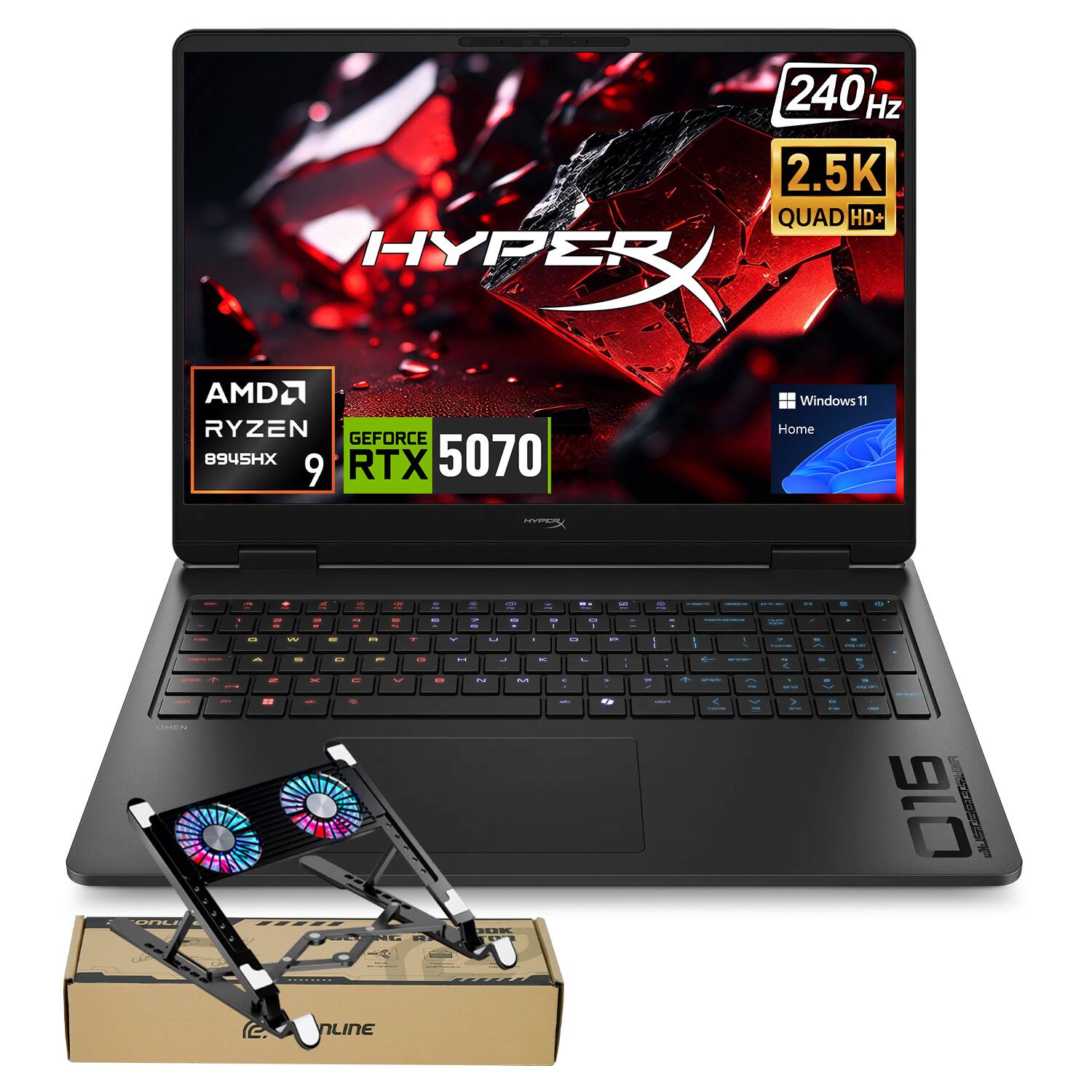 240 Hz  
2.5K QUAD HD+  
AMD RYZEN 9 8945HX  
GEFORCE RTX 5070  
Windows 11 Home  

HYPERX  
OMEN  

A 08 18 B I W B T 4 U O 1 I 1  

#11 $76 I K C D 2% COD OMEN ONLINE  

reamakayayawa.com